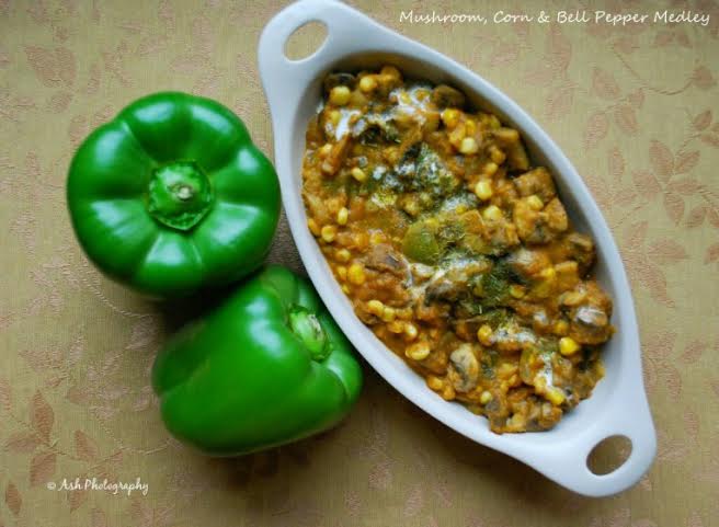 Green Bell Peppers and Mushrooms